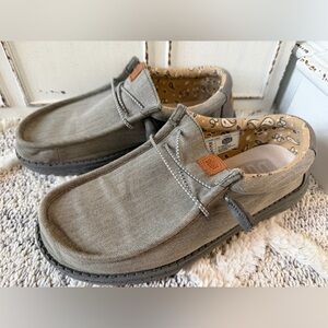 HEYDUDE Men's Wally Washed Canvas Slip-on